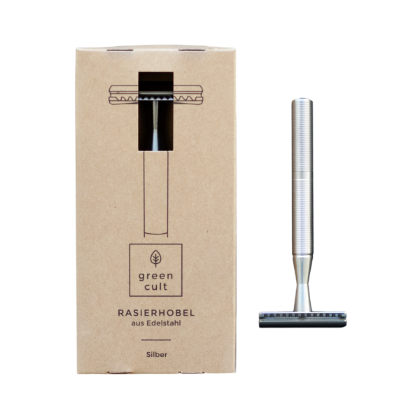 Greencult stainless steel razor (closed comb) - silver