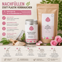 Organic Powder Shampoo Rose Refill 500g